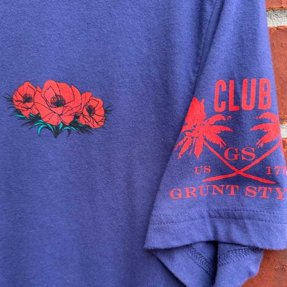 Grunt Style Honor & Glory Memorial Day Tribute L Purple Red Graphics T-Shirt T9 - Picture 6 of 9